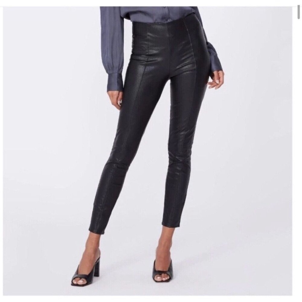 Paige Black Vegan Leather Leggings
